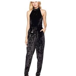Elegant Black Velvet Jumpsuit